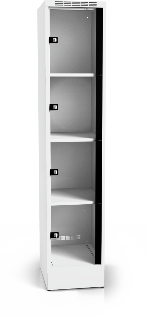  Locker with four glass-filled doors 1920 x 400 x 500